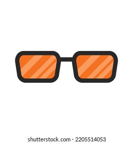 Vector graphic of sunglasses. Square sunglasses illustration with flat design style. Suitable for content design assets