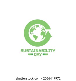 vector graphic of sustainability day good for sustainability day celebration. flat design. flyer design.flat illustration.