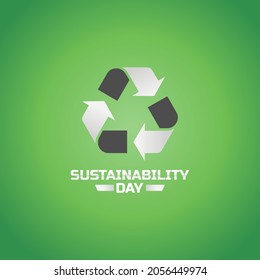 vector graphic of sustainability day good for sustainability day celebration. flat design. flyer design.flat illustration.