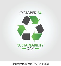 vector graphic of sustainability day good for sustainability day celebration. flat design. flyer design.flat illustration.