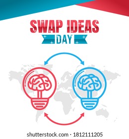 Vector graphic of swap ideas day good for swap ideas day celebration. flat design. flyer design.flat illustration.