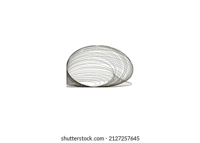 Gráfica vectorial de las líneas giratorias. Fondo abstracto del marco de cables. Esfera de espirales contorno. Diseño para textura de marca de agua, patrones geométricos, fondos, elementos de volante, etc. Curso editable.
