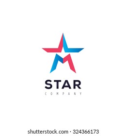 Vector graphic symbol with stylized star