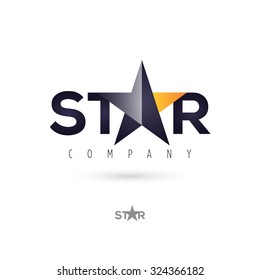 Vector graphic symbol with stylized star