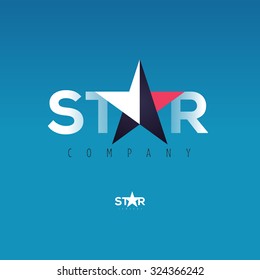 Vector graphic symbol with stylized star