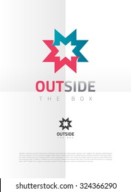 Vector graphic symbol with stylized star