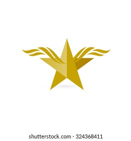 Vector Graphic Symbol Stylized Star Wings Stock Vector (Royalty Free ...