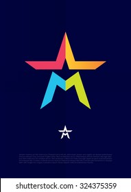 Vector graphic symbol with stylized star