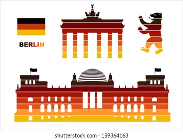 Vector graphic symbols of Berlin