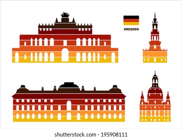 Vector graphic symbols of Dresden