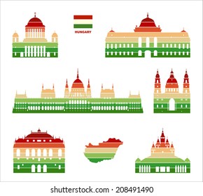Vector graphic symbols of Hungary