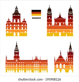 Vector graphic symbols of Munich