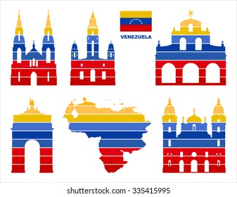 Vector graphic symbols of Venezuela.