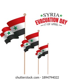 vector graphic of Syria evacuation day good for Syria evacuation day celebration. flat design. flyer design.flat illustration.