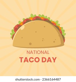 Vector Gráfica del clip de dibujos animados taco adecuado para el día nacional del taco