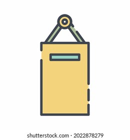 Gráfico vectorial de la etiqueta - Estilo de corte de línea - ilustración simple. Trazo editable. Diseño de plantilla vector.diseño de estilo de esquema.Ilustración gráfica vectorial