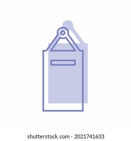 Vector Graphic of Tag - Twins Style - simple illustration. Editable stroke. Design template vector.outline style design.Vector graphic illustration