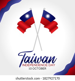 Vector graphic of Taiwan independence day good for Taiwan independence day celebration. flat design. flyer design.flat illustration.