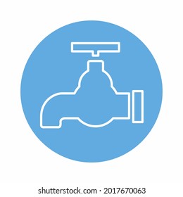 Vector Graphic of Tap - Blue Monochrome Style