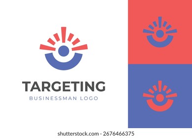 Vector Graphic of Target People Logo Design with Focus and Motivation Concept for Business, Startup, Marketing