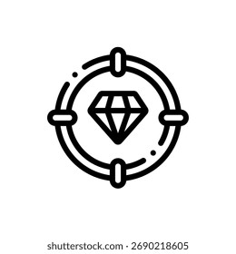 Vector gráfico de un objetivo, que representa objetivos, enfoque o logro, con un diseño moderno y limpio