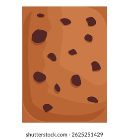 Vector graphic of a tasty chocolate chip cookie, perfect for foodthemed designs