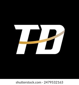 Vector graphic of the TD DT T D logo Abstract Letter Monogram Logo. This vector is perfect for company logos, wedding name designs, name identities, templates, stickers, t-shirt designs and branding 