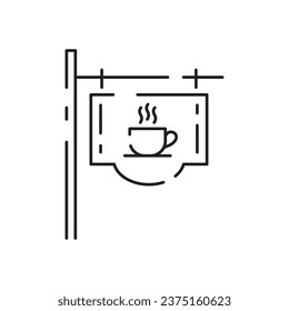 Vector graphic tea line icon and tea cup icon