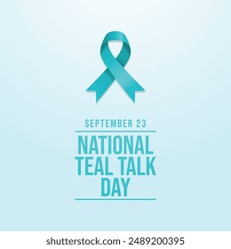 vector graphic of Teal Talk Day ideal for Teal Talk Day celebration.