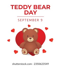 vector graphic of Teddy Bear Day good for Teddy Bear Day celebration. flat design. flyer design.flat illustration.
