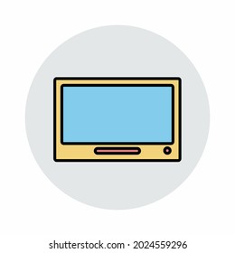 Vector Graphic of Television - Color Mate Style - simple illustration. Editable stroke. Design template vector.outline style design.Vector graphic illustration