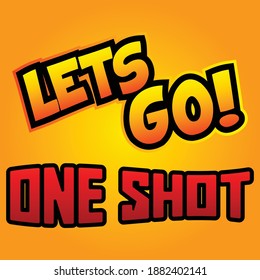 vector graphic of text lets go!. perfect for stickers design, tshirt design, poster, etc.