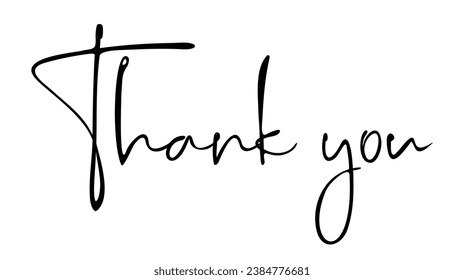 Vector graphic  text thank you