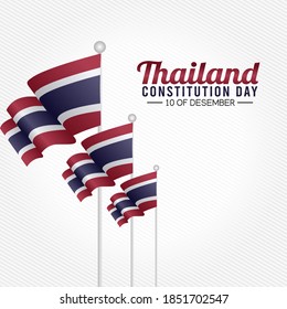 vector graphic of Thailand constitution day good for Thailand constitution day celebration. flat design. flyer design.flat illustration.