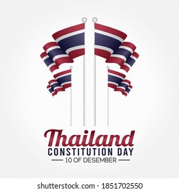 gráfico vectorial del día de la constitución de Tailandia bueno para la celebración del Día de la Constitución de Tailandia. diseño plano. diseño de volante.ilustración plana.