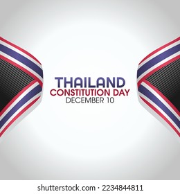 vector graphic of thailand constitution day good for thailand constitution day celebration. flat design. flyer design.flat illustration.