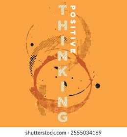 Vector Graphic Thingking Postive for T-shirt