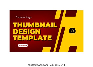 vector graphic of thumbnail design template.
