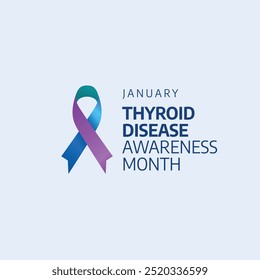 vector graphic of Thyroid Awareness Month ideal for Thyroid Awareness Month celebration.