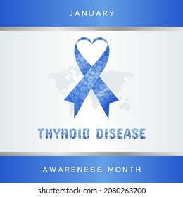 vector graphic of thyroid disease awareness month good for thyroid disease awareness month celebration. flat design. flyer design.flat illustration.