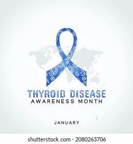 vector graphic of thyroid disease awareness month good for thyroid disease awareness month celebration. flat design. flyer design.flat illustration.