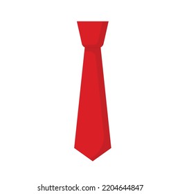 Vector graphic of tie. Red tie illustration with flat design style. Suitable for content design assets