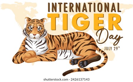 Vector graphic of a tiger for International Tiger Day