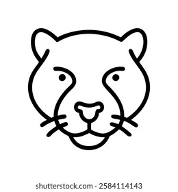 Vector graphic of a tiger's head, Tiger head vector Art, Icon, Logo and Graphics. Tiger head outline and line art illustration design