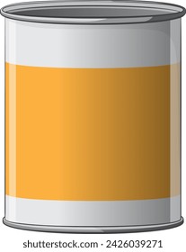 Vector graphic of a tin can with blank label