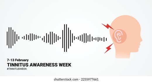 vector graphic of tinnitus awareness week good for tinnitus awareness week celebration. flat design. flyer design.flat illustration.