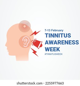 vector graphic of tinnitus awareness week good for tinnitus awareness week celebration. flat design. flyer design.flat illustration.