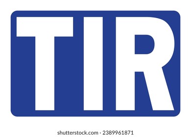 Vector graphic of TIR plate for transportation of goods
