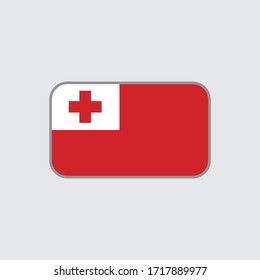 Vektorillustration der Staatsflagge des Tonga