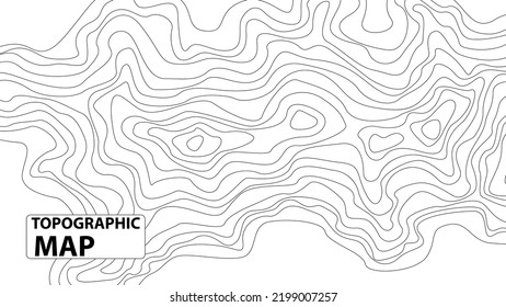 Vector graphic of Topographic map contour background. Contour map vector. black on white. Topographic map lines, contour background. Abstract background. vector eps10.
